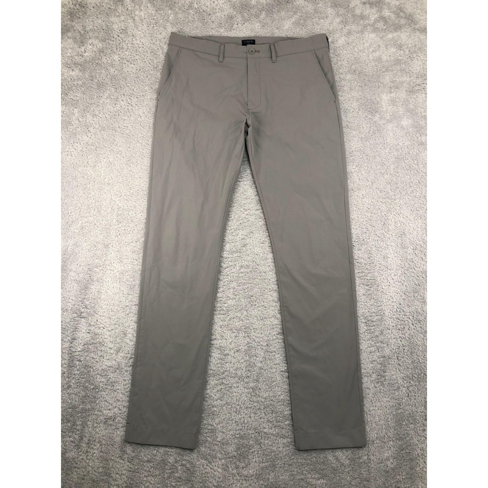 J. Crew Pants Mens 34x33 (Tag 32x34) Gray Flex Slim Straight Tech